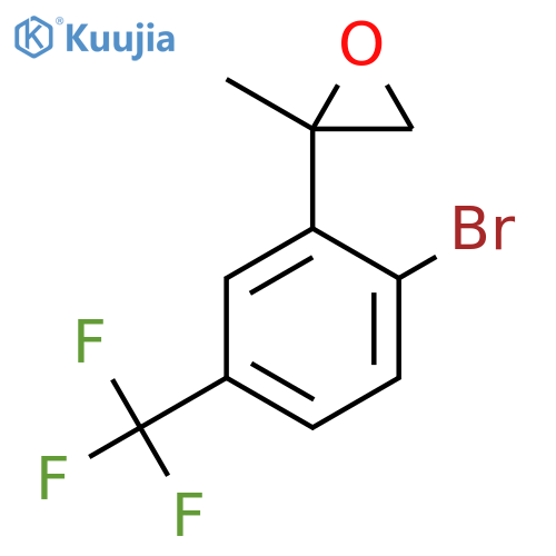 2-2-bromo-5-(trifluoromethyl)phenyl-2-methyloxirane structure
