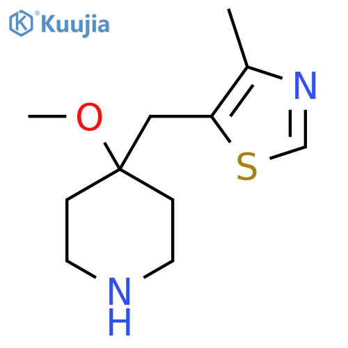 4-methoxy-4-(4-methyl-1,3-thiazol-5-yl)methylpiperidine structure