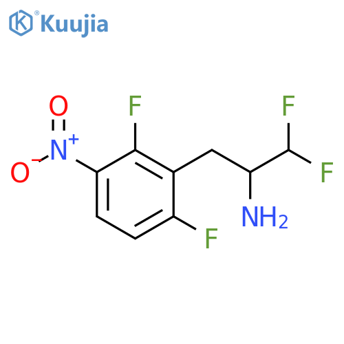 3-(2,6-difluoro-3-nitrophenyl)-1,1-difluoropropan-2-amine structure