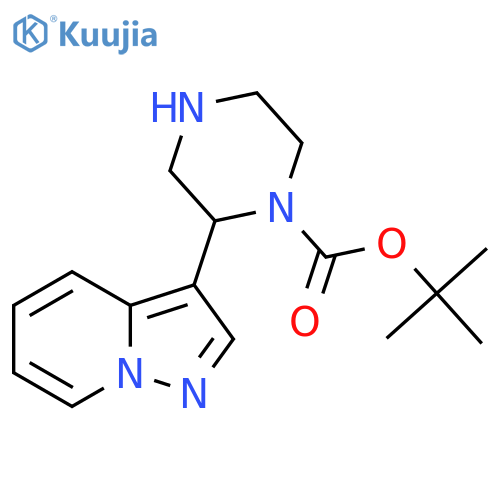 Tert-butyl 2-{pyrazolo[1,5-a]pyridin-3-yl}piperazine-1-carboxylate structure