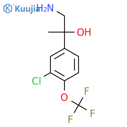 1-amino-2-3-chloro-4-(trifluoromethoxy)phenylpropan-2-ol structure