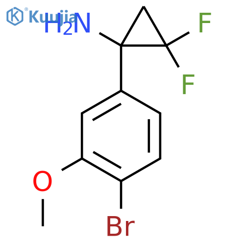 1-(4-bromo-3-methoxyphenyl)-2,2-difluorocyclopropan-1-amine structure