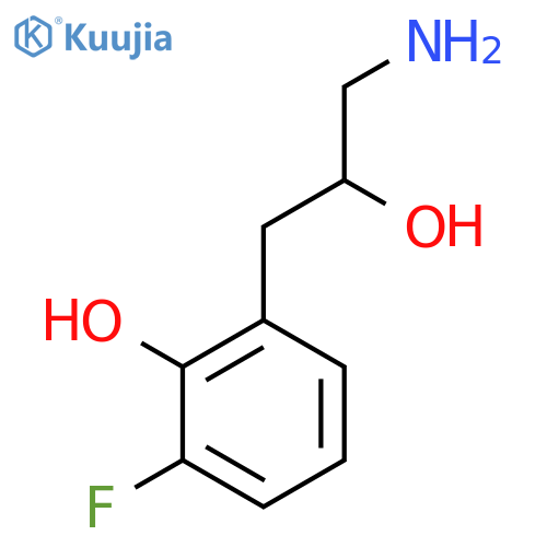 2-(3-amino-2-hydroxypropyl)-6-fluorophenol structure