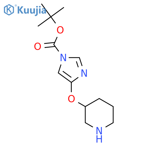 tert-butyl 4-(piperidin-3-yloxy)-1H-imidazole-1-carboxylate structure