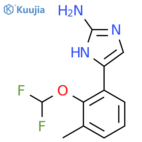 5-2-(difluoromethoxy)-3-methylphenyl-1H-imidazol-2-amine structure