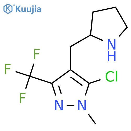 5-chloro-1-methyl-4-(pyrrolidin-2-yl)methyl-3-(trifluoromethyl)-1H-pyrazole structure