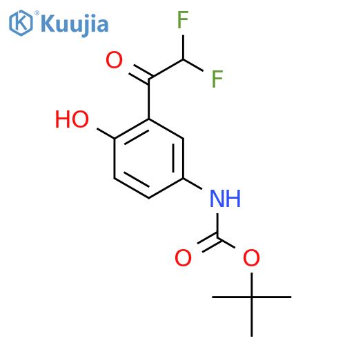 tert-butyl N-3-(2,2-difluoroacetyl)-4-hydroxyphenylcarbamate structure