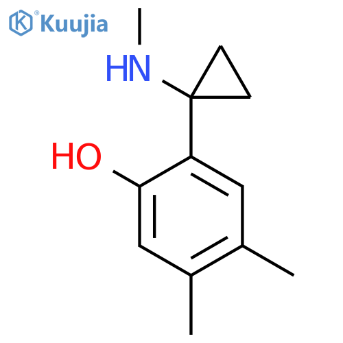 4,5-dimethyl-2-1-(methylamino)cyclopropylphenol structure