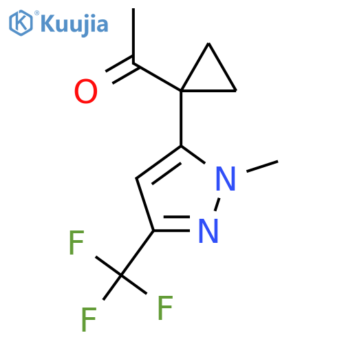 1-{1-1-methyl-3-(trifluoromethyl)-1H-pyrazol-5-ylcyclopropyl}ethan-1-one structure