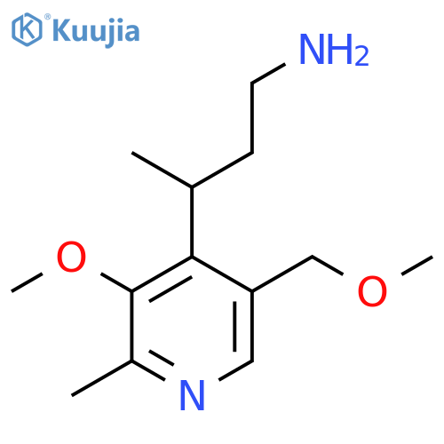 3-3-methoxy-5-(methoxymethyl)-2-methylpyridin-4-ylbutan-1-amine structure