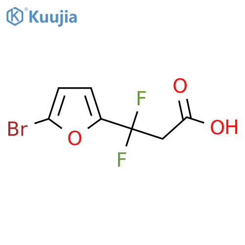 3-(5-bromofuran-2-yl)-3,3-difluoropropanoic acid structure