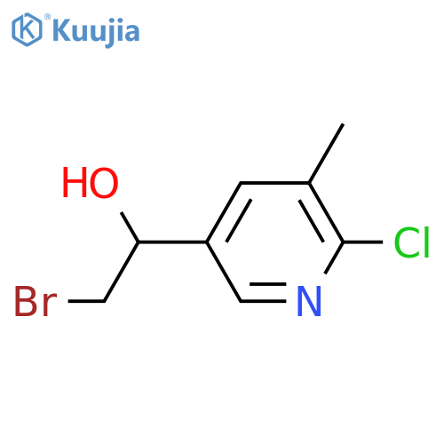 2-bromo-1-(6-chloro-5-methylpyridin-3-yl)ethan-1-ol structure