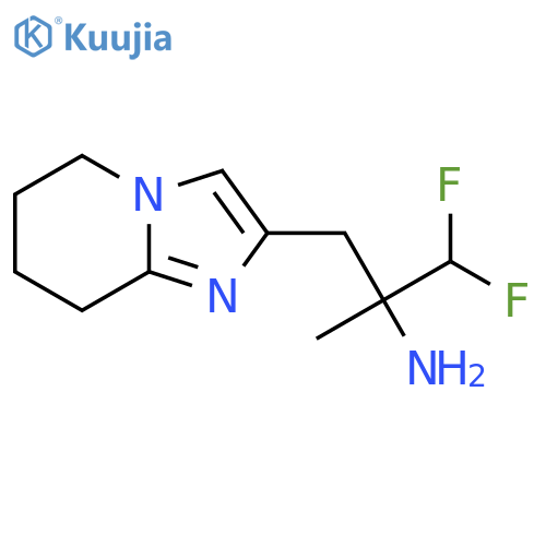 1,1-difluoro-3-{5H,6H,7H,8H-imidazo1,2-apyridin-2-yl}-2-methylpropan-2-amine structure