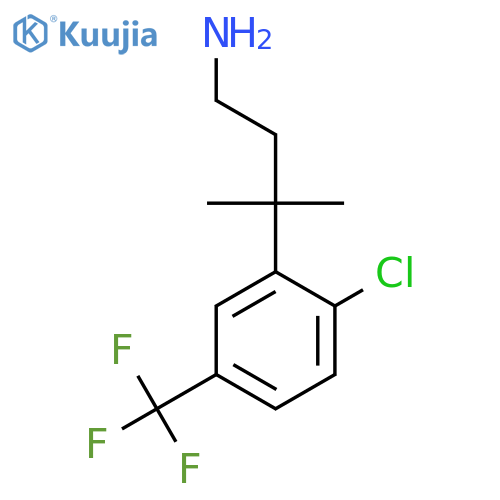 3-2-chloro-5-(trifluoromethyl)phenyl-3-methylbutan-1-amine structure