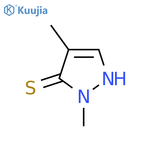 1,4-dimethyl-1H-pyrazole-5-thiol structure