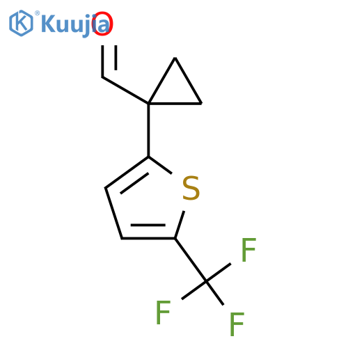 1-5-(trifluoromethyl)thiophen-2-ylcyclopropane-1-carbaldehyde structure