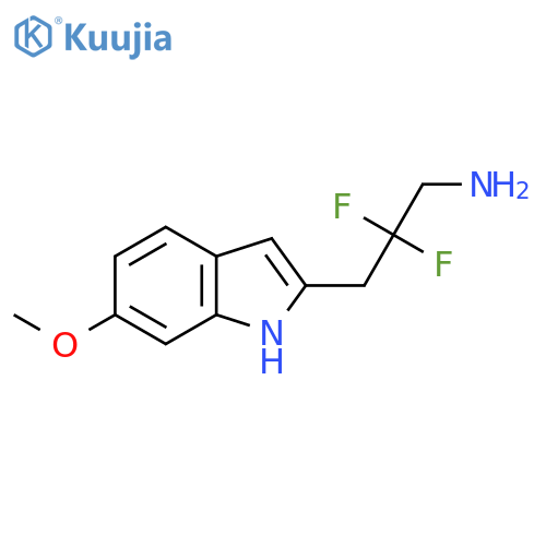 2,2-difluoro-3-(6-methoxy-1H-indol-2-yl)propan-1-amine structure