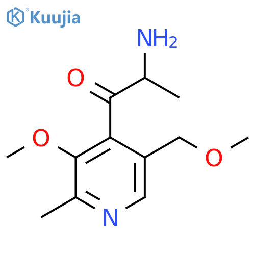 2-amino-1-3-methoxy-5-(methoxymethyl)-2-methylpyridin-4-ylpropan-1-one structure