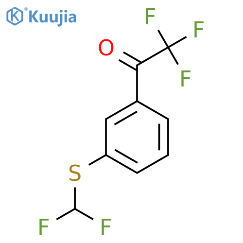 1-{3-(difluoromethyl)sulfanylphenyl}-2,2,2-trifluoroethan-1-one structure