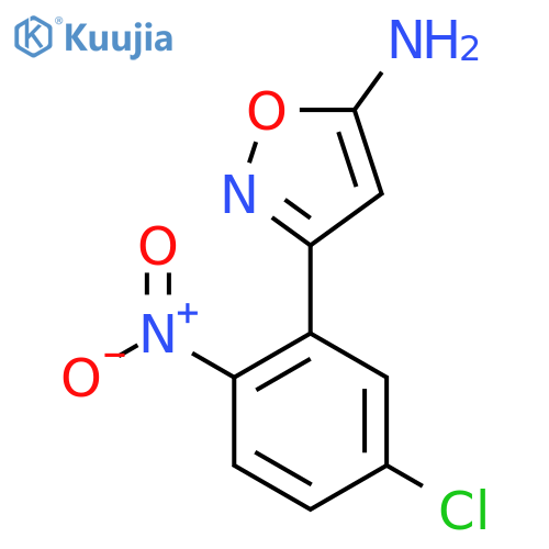3-(5-chloro-2-nitrophenyl)-1,2-oxazol-5-amine structure
