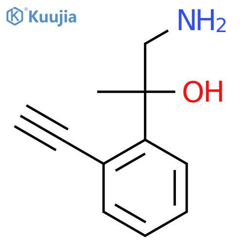1-amino-2-(2-ethynylphenyl)propan-2-ol structure