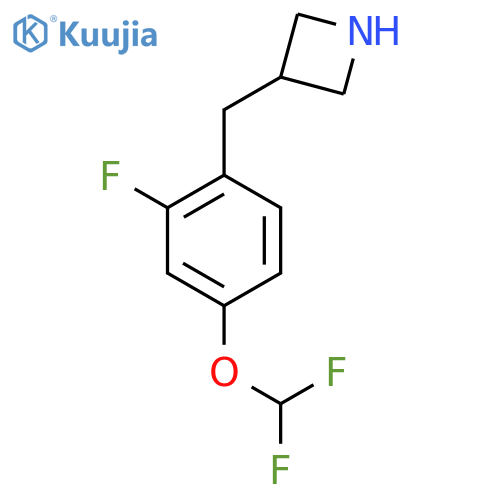 3-{4-(difluoromethoxy)-2-fluorophenylmethyl}azetidine structure