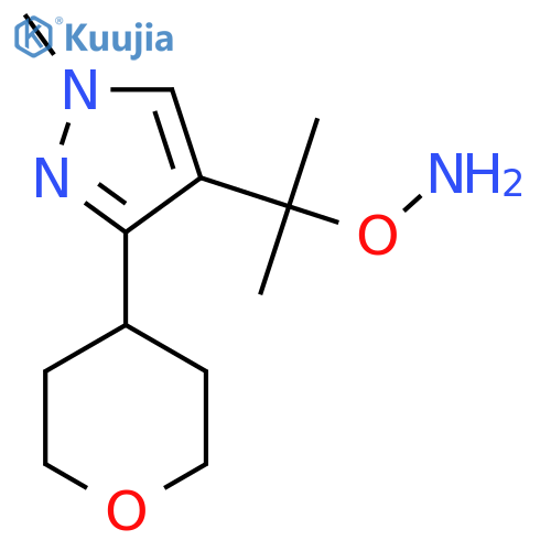 O-{2-1-methyl-3-(oxan-4-yl)-1H-pyrazol-4-ylpropan-2-yl}hydroxylamine structure