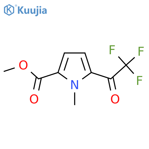 methyl 1-methyl-5-(trifluoroacetyl)-1H-pyrrole-2-carboxylate structure