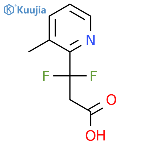 3,3-difluoro-3-(3-methylpyridin-2-yl)propanoic acid structure