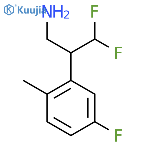 3,3-difluoro-2-(5-fluoro-2-methylphenyl)propan-1-amine structure