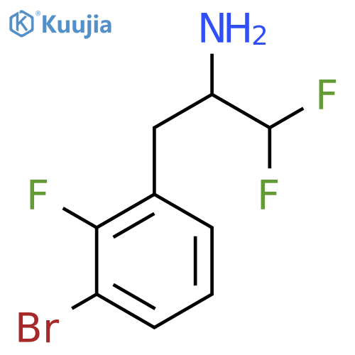 3-(3-bromo-2-fluorophenyl)-1,1-difluoropropan-2-amine structure