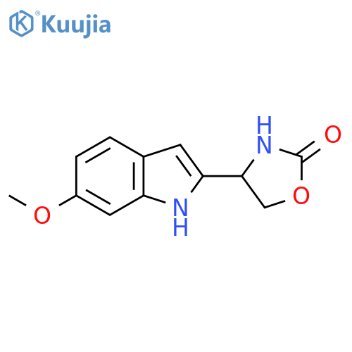 4-(6-methoxy-1H-indol-2-yl)-1,3-oxazolidin-2-one structure