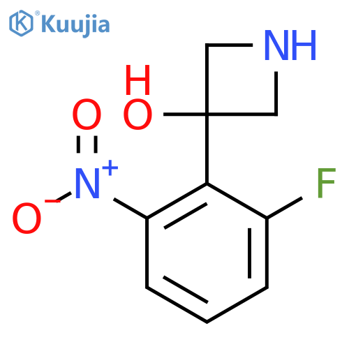 3-(2-fluoro-6-nitrophenyl)azetidin-3-ol structure