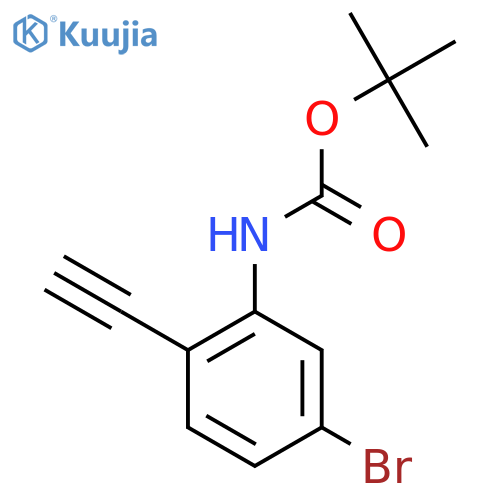 tert-butyl N-(5-bromo-2-ethynylphenyl)carbamate structure