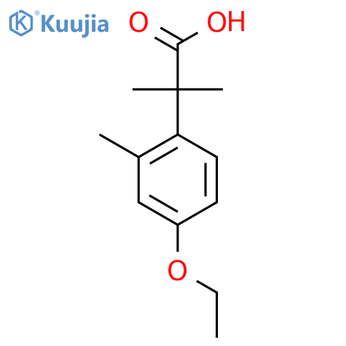 2-(4-ethoxy-2-methylphenyl)-2-methylpropanoic acid structure