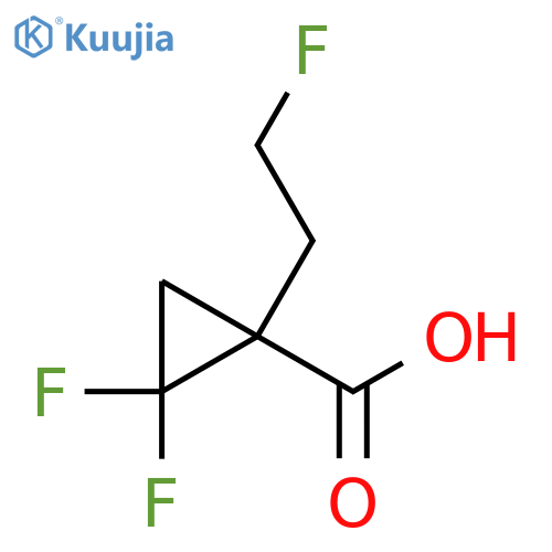 2,2-difluoro-1-(2-fluoroethyl)cyclopropane-1-carboxylic acid structure