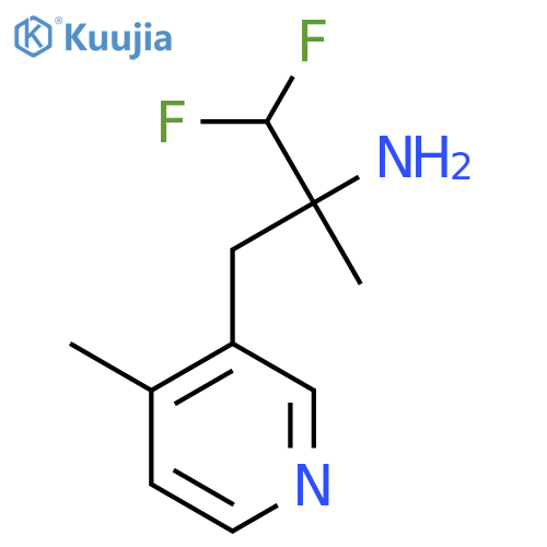 1,1-difluoro-2-methyl-3-(4-methylpyridin-3-yl)propan-2-amine structure