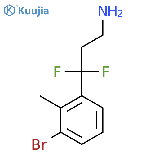 3-(3-bromo-2-methylphenyl)-3,3-difluoropropan-1-amine structure