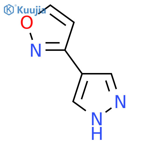3-(1H-pyrazol-4-yl)-1,2-oxazole structure