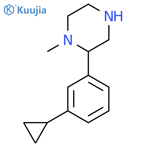 2-(3-cyclopropylphenyl)-1-methylpiperazine structure