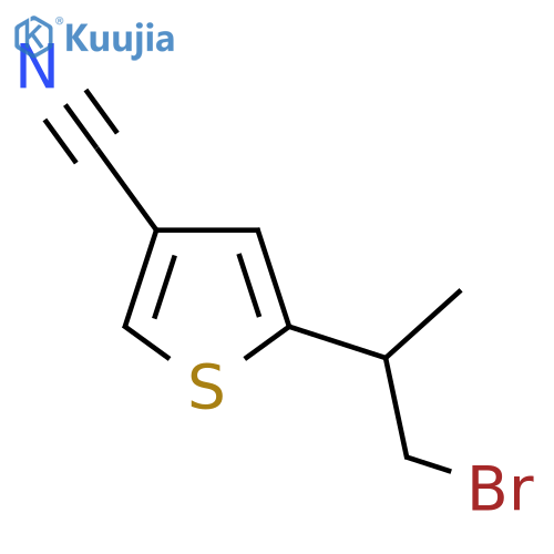 5-(1-bromopropan-2-yl)thiophene-3-carbonitrile structure