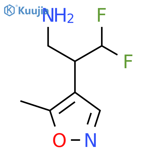 3,3-difluoro-2-(5-methyl-1,2-oxazol-4-yl)propan-1-amine structure