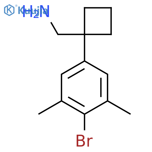 1-(4-bromo-3,5-dimethylphenyl)cyclobutylmethanamine structure