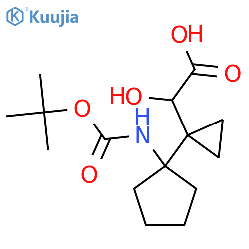 2-[1-(1-{[(Tert-butoxy)carbonyl]amino}cyclopentyl)cyclopropyl]-2-hydroxyacetic acid structure