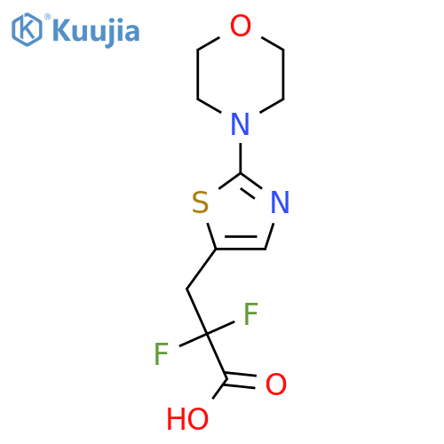 2,2-difluoro-3-2-(morpholin-4-yl)-1,3-thiazol-5-ylpropanoic acid structure