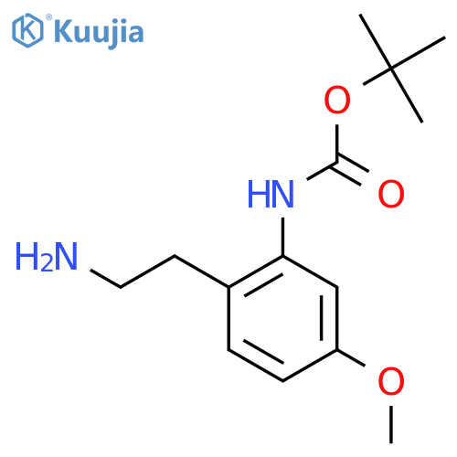 tert-butyl N-2-(2-aminoethyl)-5-methoxyphenylcarbamate structure