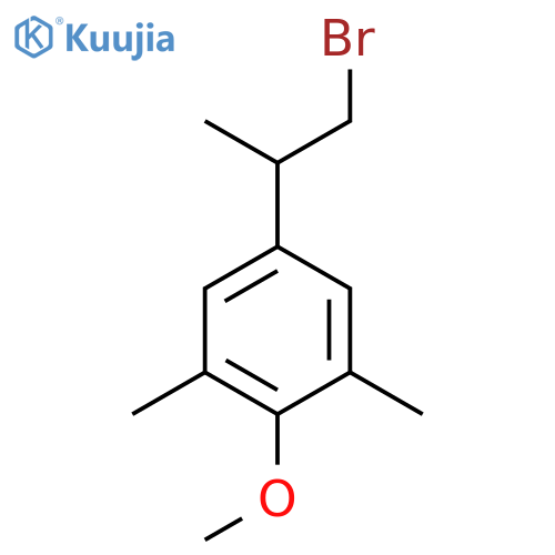 5-(1-bromopropan-2-yl)-2-methoxy-1,3-dimethylbenzene structure
