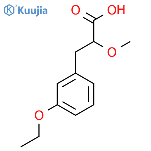 3-(3-ethoxyphenyl)-2-methoxypropanoic acid structure