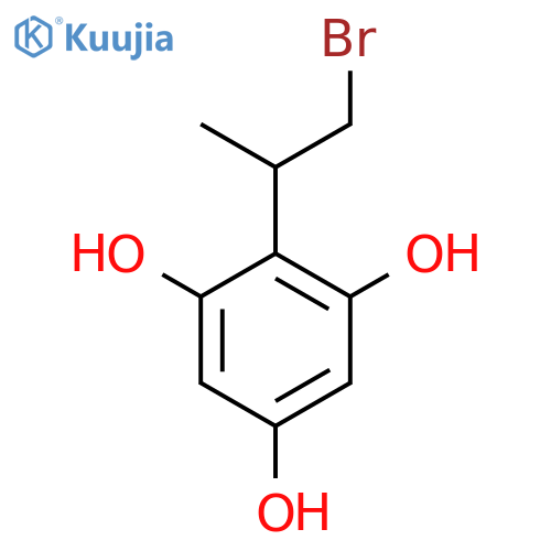 2-(1-bromopropan-2-yl)benzene-1,3,5-triol structure