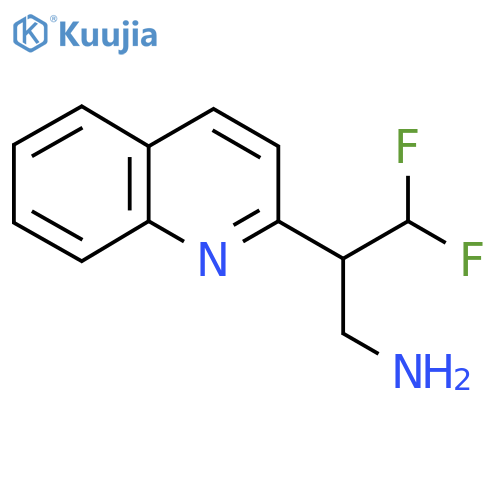 3,3-difluoro-2-(quinolin-2-yl)propan-1-amine structure